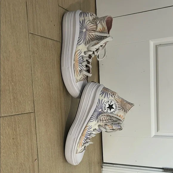 Converse Chuck Taylor All Star Platform Sneakers with Orange/Purple Detail - Picture 7 of 13